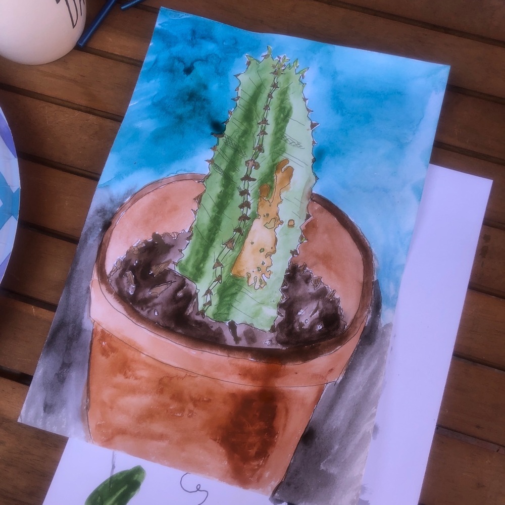 Cactus watercolor print
